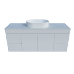 Timberline Bargo Wall Hung Vanity with SilkSurface Top & Basin 1500mm - BARV1500CSSAW