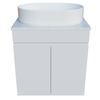 Timberline Bargo Wall Hung Vanity with SilkSurface Top & Basin 600mm - BARV600CSSAW