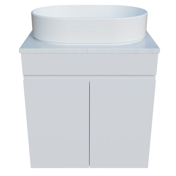 Timberline Bargo Wall Hung Vanity with SilkSurface Top & Basin 600mm - BARV600CSSAW