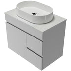 Timberline Bargo Wall Hung Vanity with SilkSurface Top & Basin 750mm - BARV750CSSAW