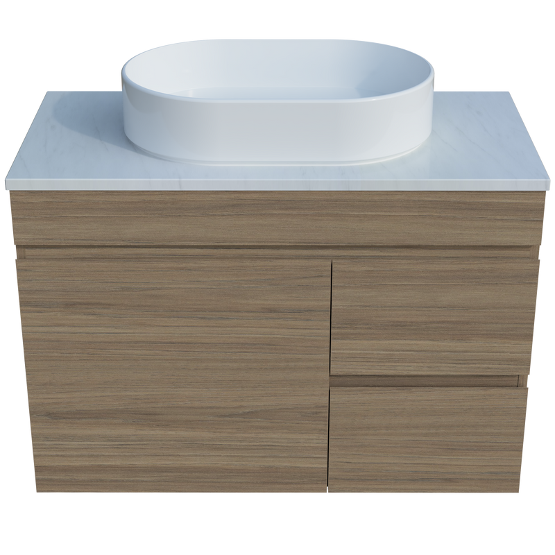 Timberline Bargo Wall Hung Vanity with Caesarstone Top & Basin 1050mm