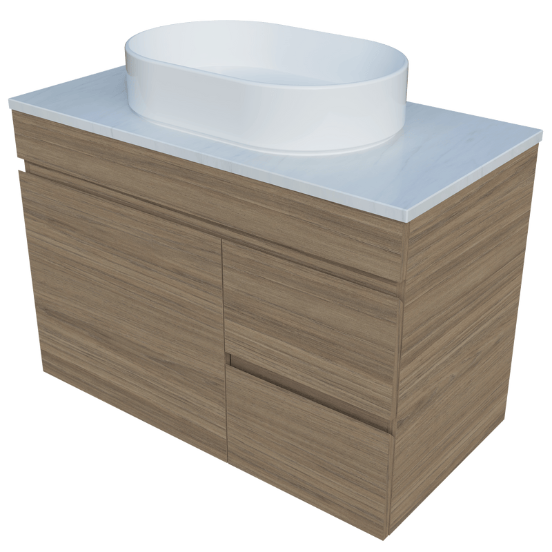 Timberline Bargo Wall Hung Vanity with Caesarstone Top & Basin 1050mm