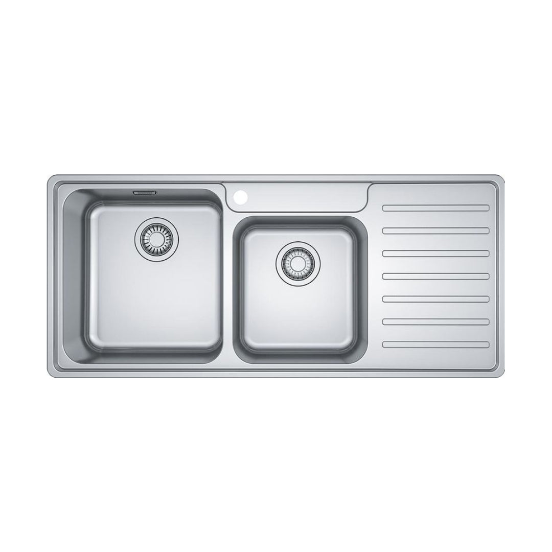 Franke BCX621RHD Bell Topmount Double Bowl Sink - Right Hand Drainer