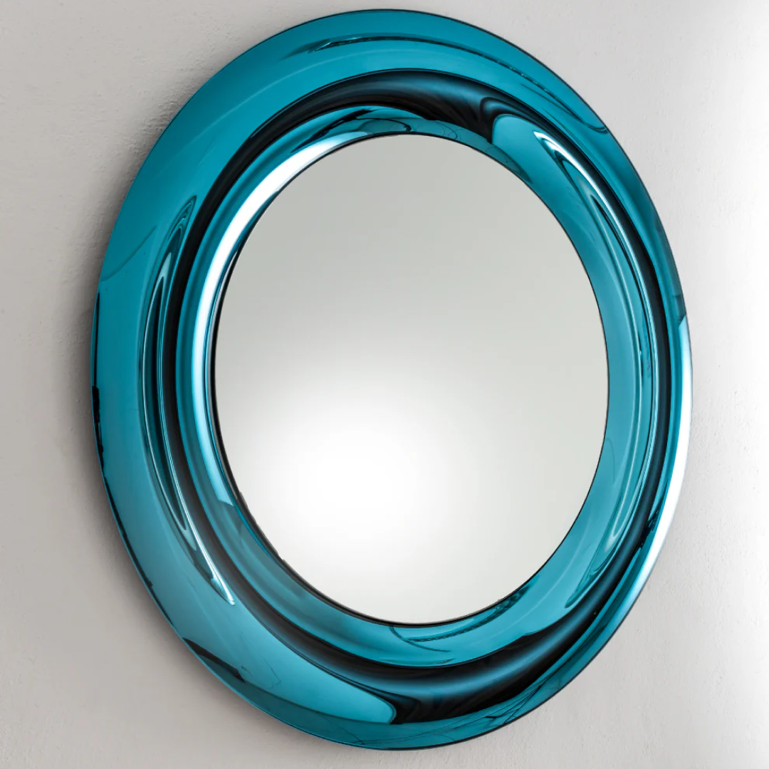 Parisi Esclusivo Boa Handmade 90cm Round Mirror - Blu BOA-TB01.90-BR