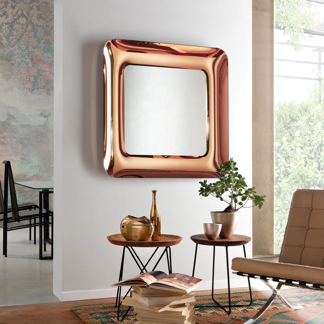 Parisi Esclusivo Boa Handmade 90cm Square Mirror - Rame BOA-TB02.90-RS