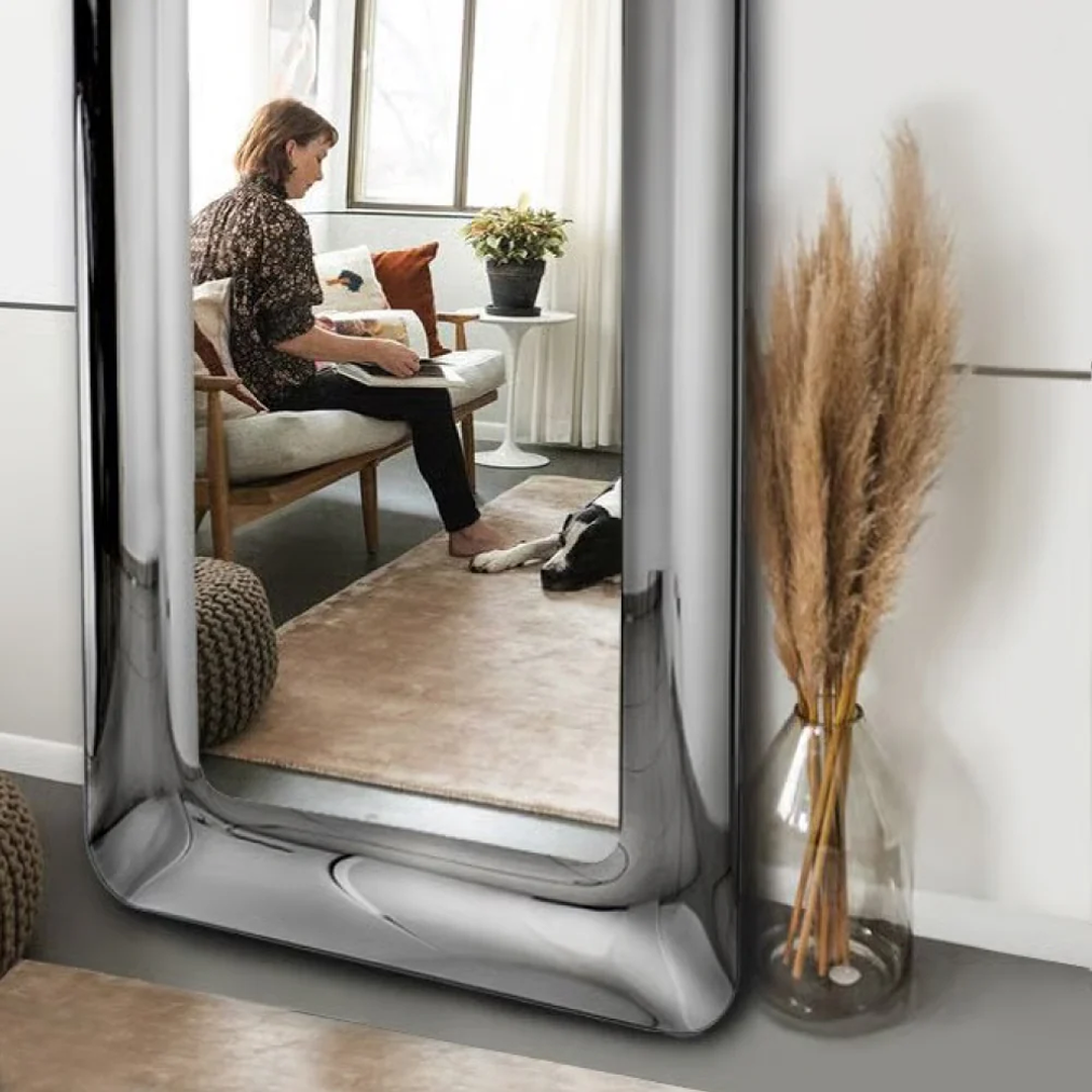 Parisi Esclusivo Boa Handmade 100cm Rectangular Mirror - Anthracite BOA-TB03-100R-AT