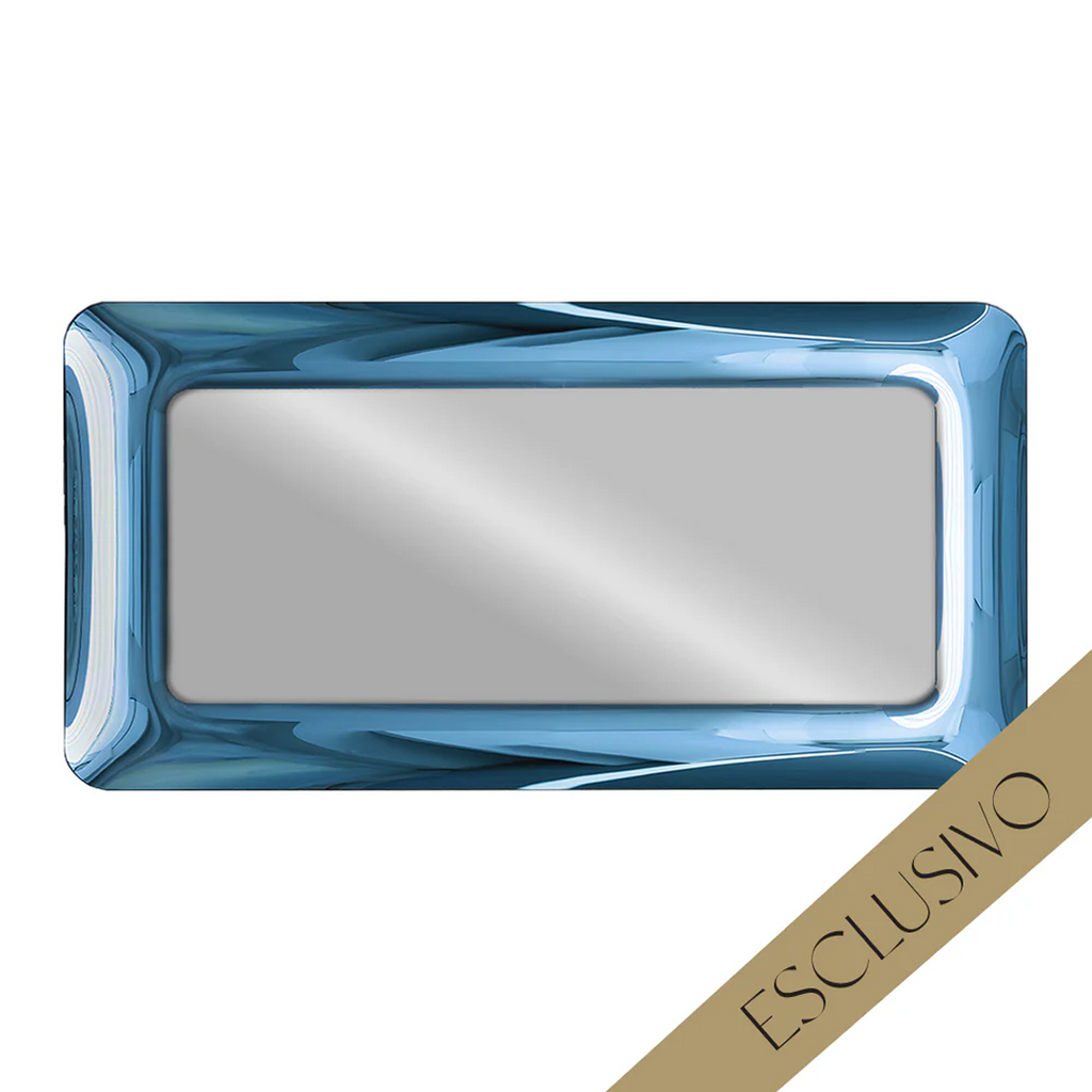 Parisi Esclusivo Boa Handmade 100cm Rectangular Mirror - Blu BOA-TB03-100R-BL