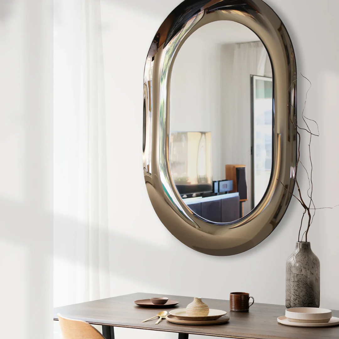 Parisi Esclusivo Boa Handmade 106cm Oval Mirror - Bronzo BOA-TB04-106O-BZ