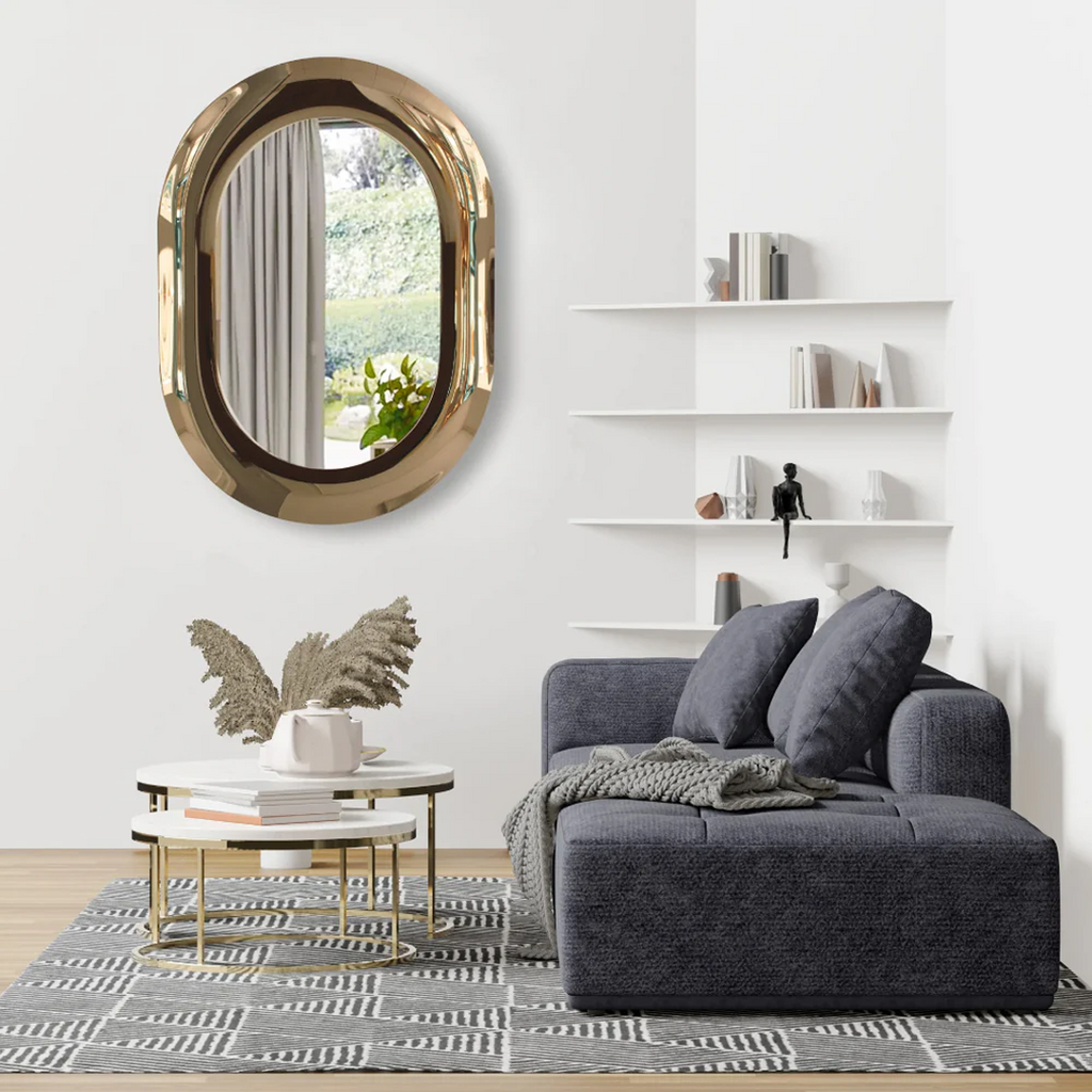 Parisi Esclusivo Boa Handmade 106cm Oval Mirror - Bronzo BOA-TB04-106O-BZ
