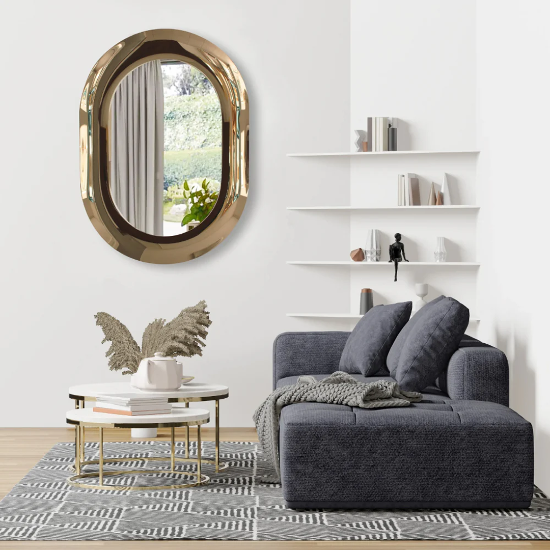 Parisi Esclusivo Boa Handmade 106cm Oval Mirror - Bronzo BOA-TB04-106O-BZ