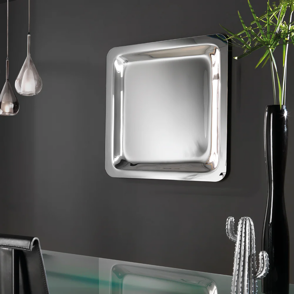 Parisi Esclusivo Boa Handmade 105cm Square Mirror - Argento BOA-TB07-105S-AG