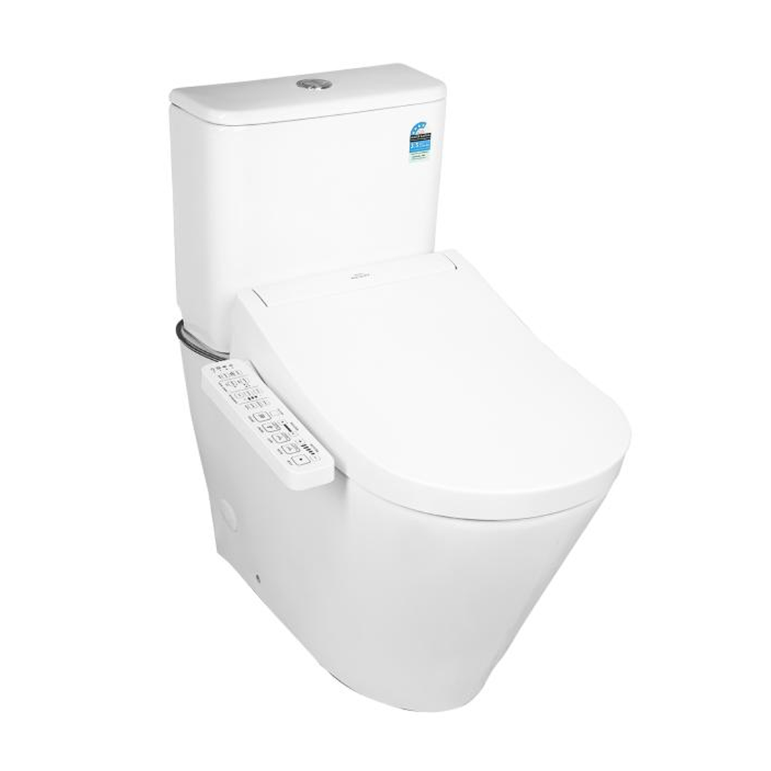 TOTO B&H Dara Back to Wall Smart Toilet Suite - Includes S2 Washlet with Remote Control - CDR001BTW1#WH + SDR001BTW1#W + TCF33320GAU#NW1 + THX918