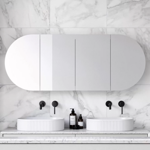 Timberline Ballad 1500mm Shaving Cabinet - Luxe Graphite Interior