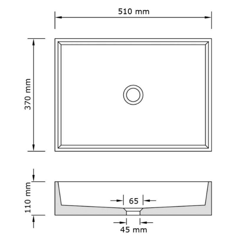 Concrete Studio Large Baly Vessel Basin - Quartz