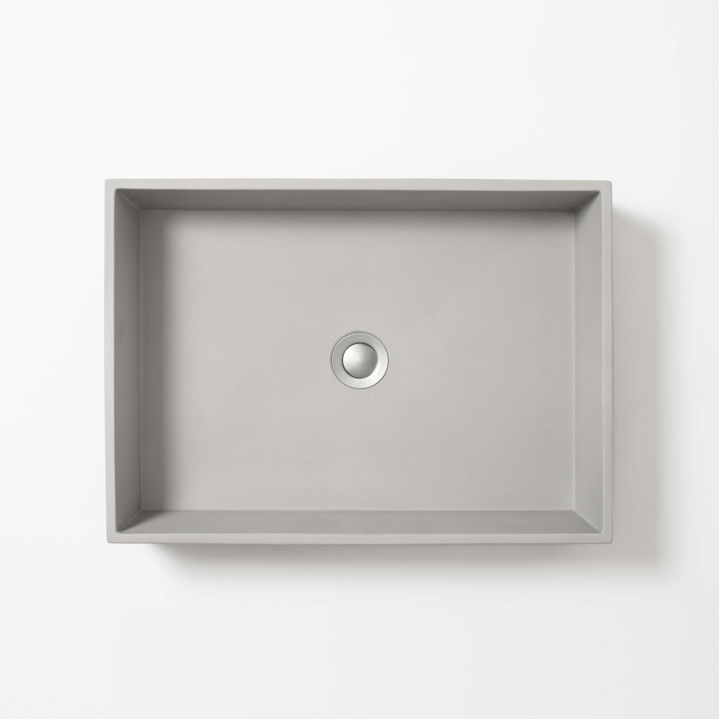 Concrete Studio Large Baly Vessel Basin - Light Grey - BA-VZ-Light Grey