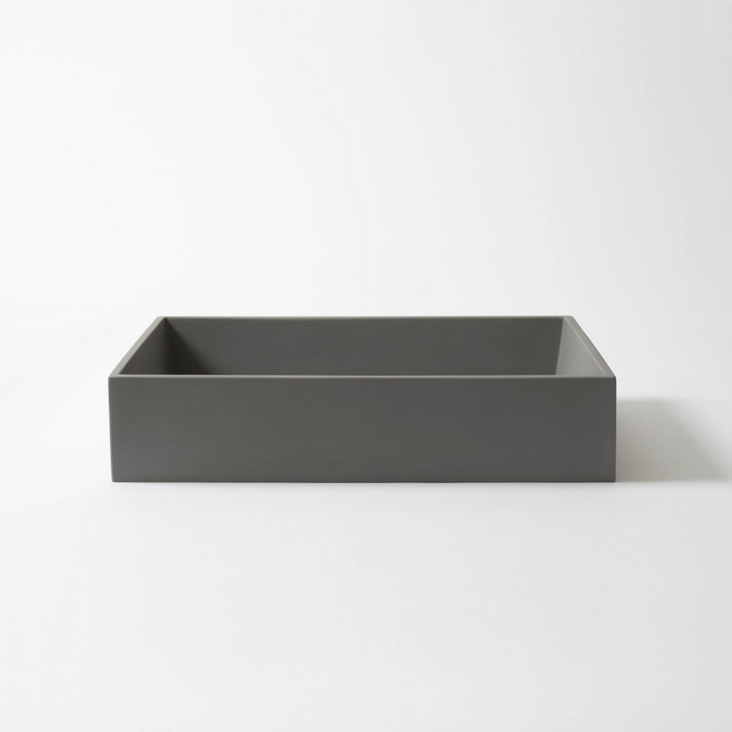 Concrete Studio Large Baly Vessel Basin - Mid Grey - BA-VZ-Mid Grey