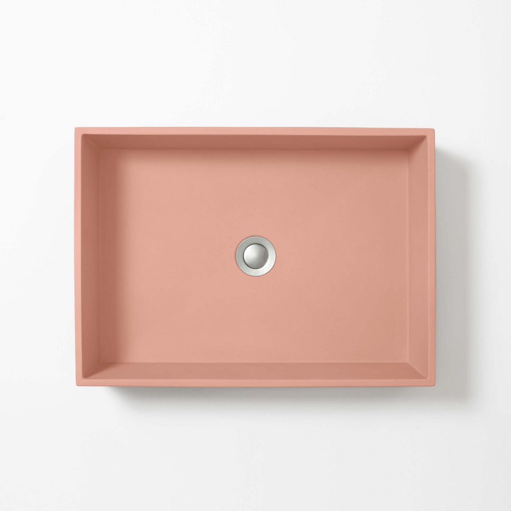 Concrete Studio Large Baly Vessel Basin - Rose - BA-VZ-Rose