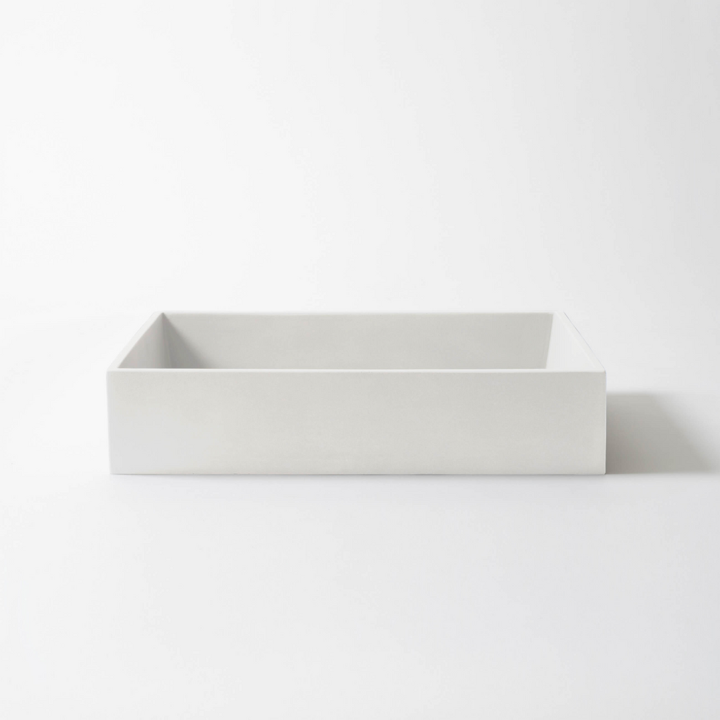 Concrete Studio Large Baly Vessel Basin - White - BA-VZ-White