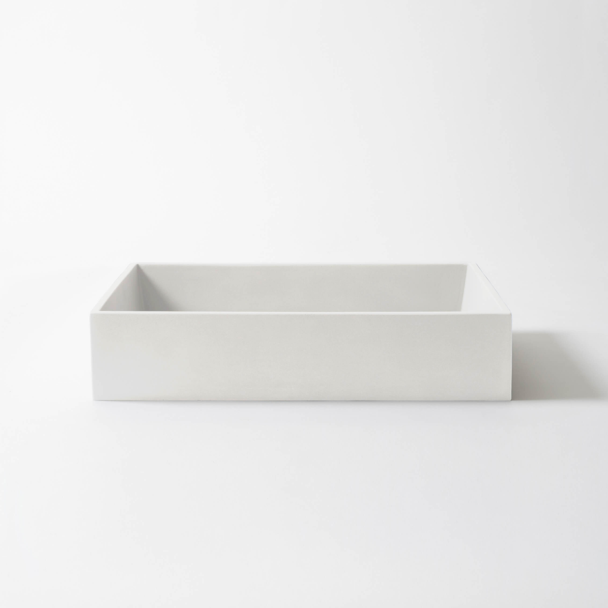 Concrete Studio Large Baly Vessel Basin - White - BA-VZ-White
