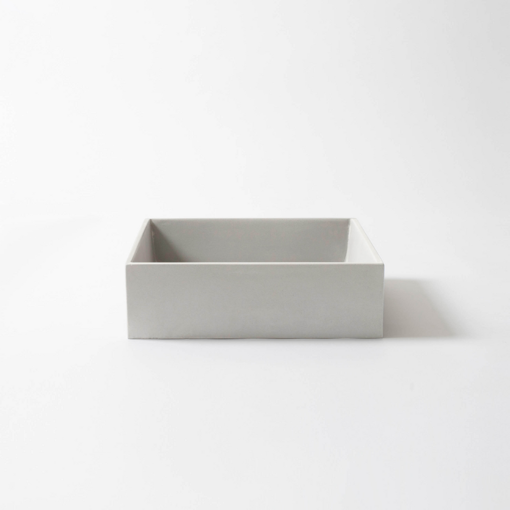 Concrete Studio Baly Square Vessel Basin - Light Grey - BA-VX-Light Grey