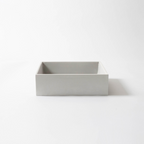 Concrete Studio Baly Square Vessel Basin - Light Grey - BA-VX-Light Grey