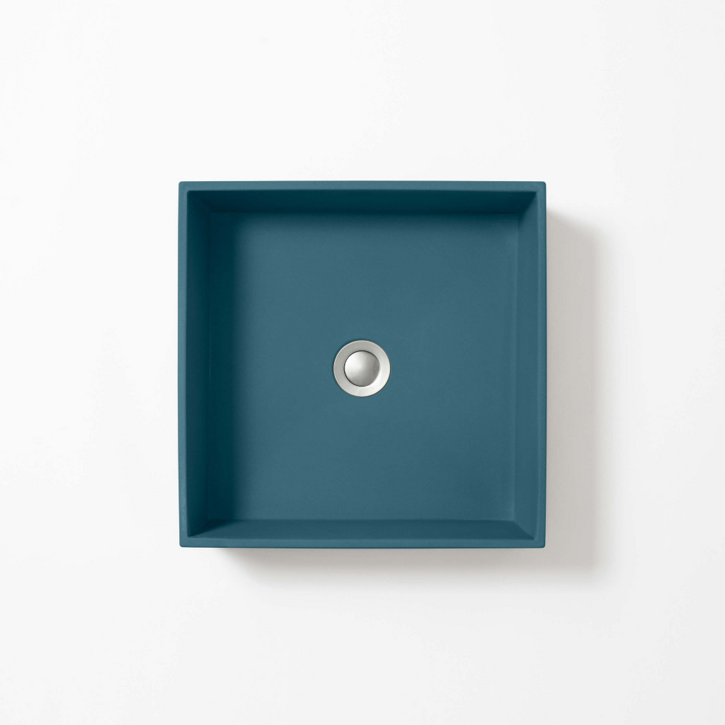 Concrete Studio Baly Square Vessel Basin - Ocean - BA-VX-Ocean