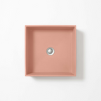 Concrete Studio Baly Square Vessel Basin - Rose - BA-VX-Rose