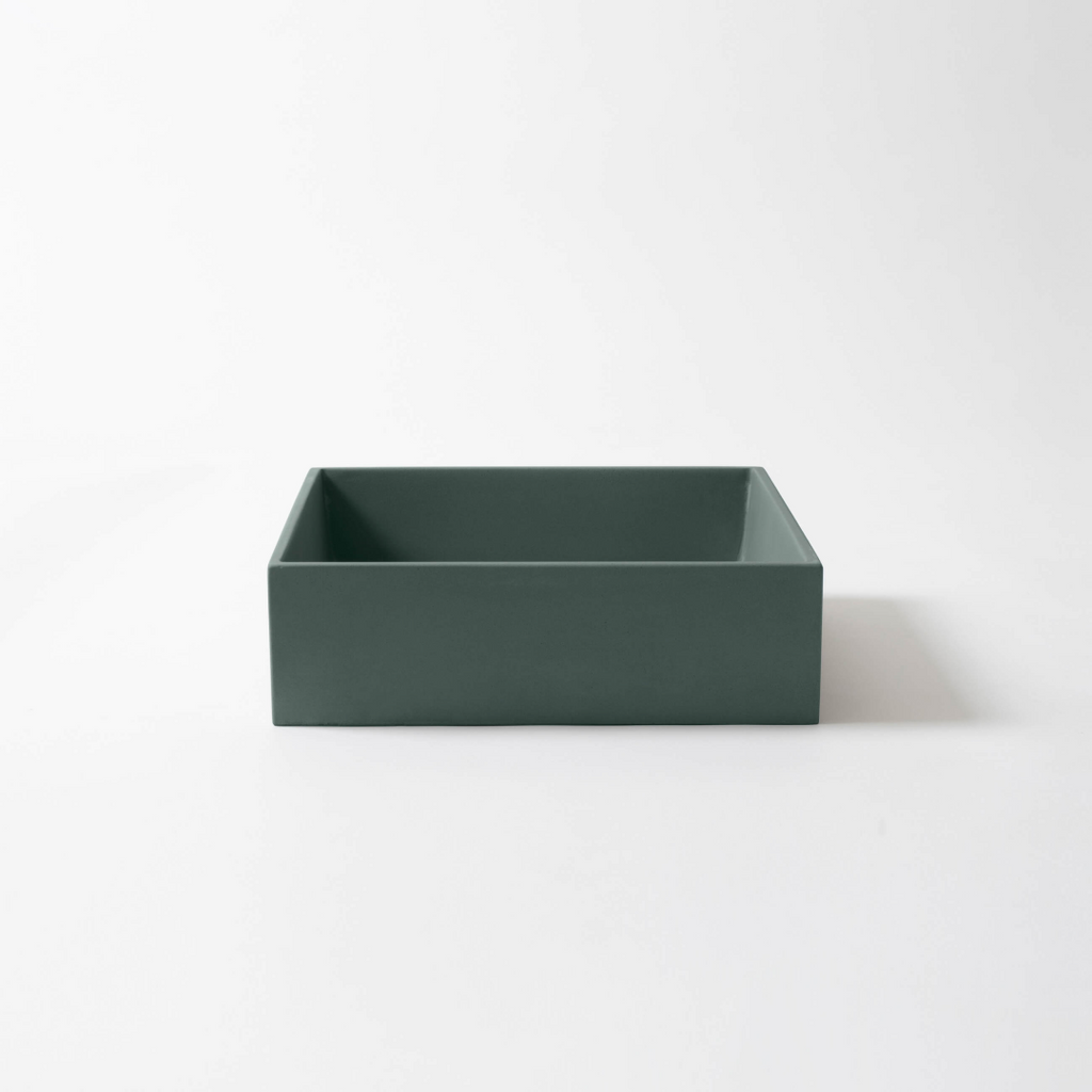 Concrete Studio Baly Square Vessel Basin - Teal - BA-VX-Teal