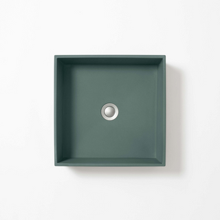Concrete Studio Baly Square Vessel Basin - Teal - BA-VX-Teal