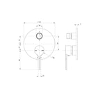 Phoenix Lexi MKII SwitchMix Shower/Bath Diverter Mixer Fit-Off Trim Only - Brushed Gold - VV2940-12