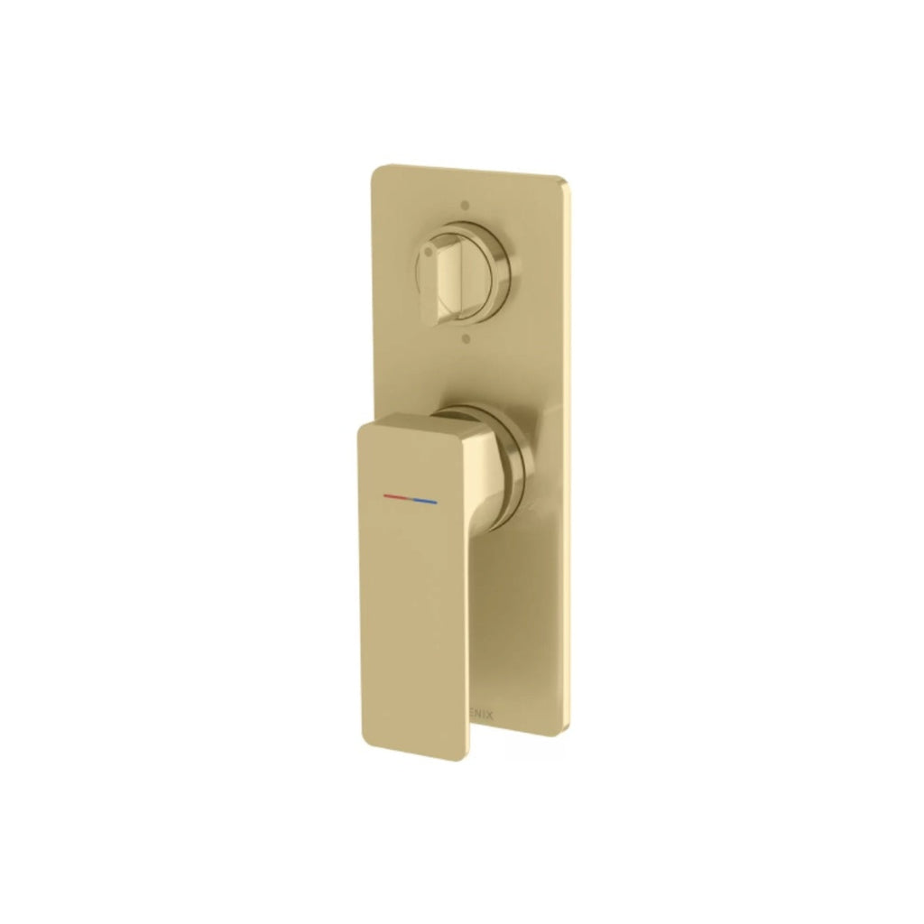Phoenix Gloss MKII SwitchMix Shower / Bath Diverter Mixer Fit-Off Trim Only (Body Extra) - Brushed Gold - 135-2940-12