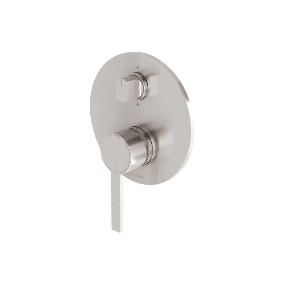Phoenix Lexi MKII SwitchMix Shower/Bath Diverter Mixer Fit-Off Trim Only (Body Extra) - Brushed Nickel - 123-2940-40