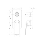 Phoenix Mekko SwitchMix Shower/Bath Diverter Mixer Fit-Off Trim Only (Body Extra) - Chrome - 115-2940-00