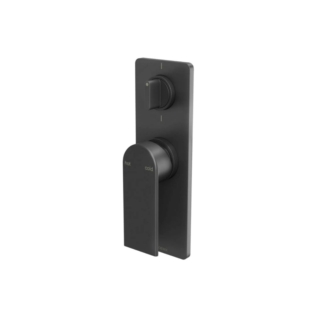 Phoenix Teel SwitchMix Shower/Bath Diverter Mixer Fit-Off Trim Only (Body Extra) - Matte Black - 118-2940-10