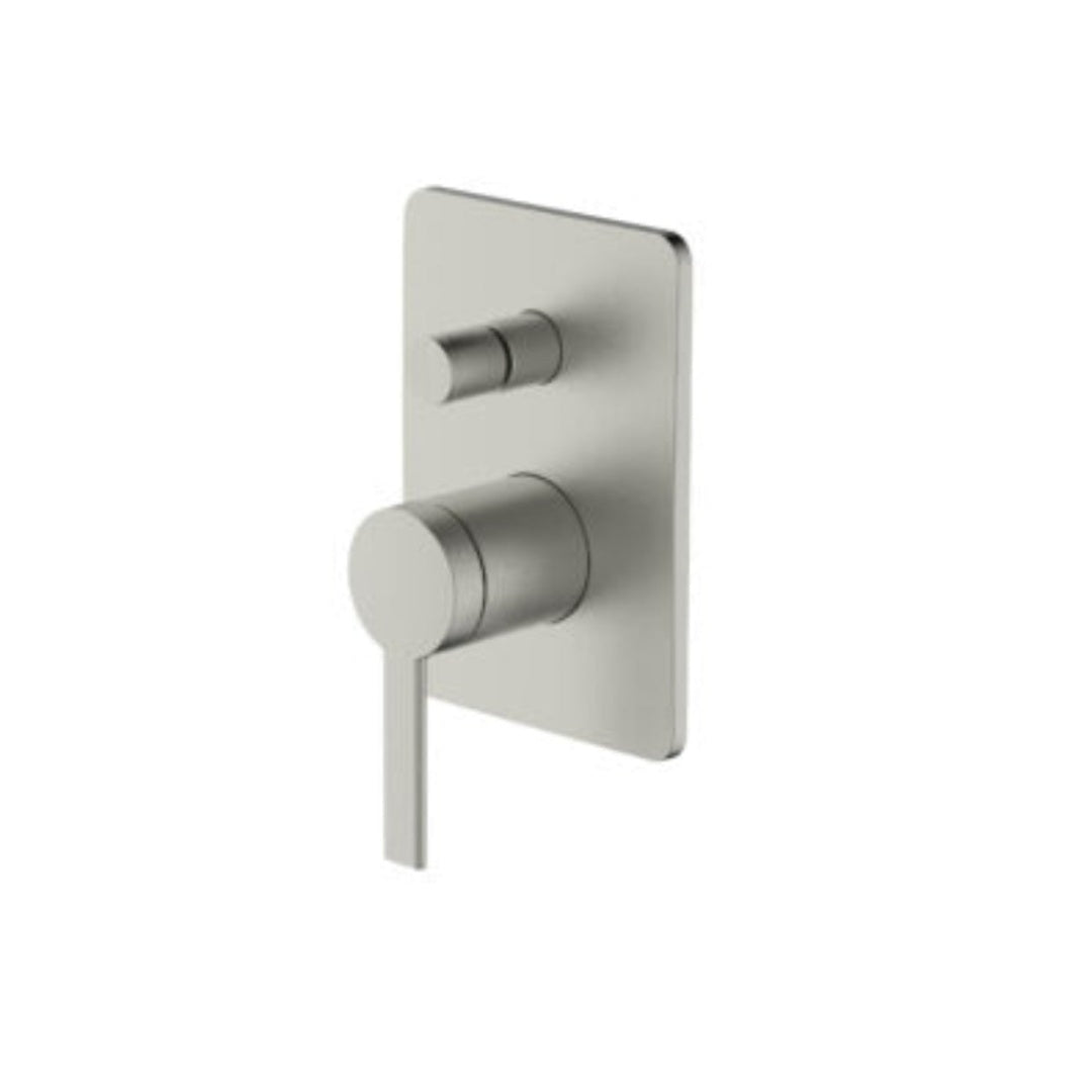 Greens Optima Shower/Bath Diverter Mixer Trim Only - Brushed Nickel - 1920091