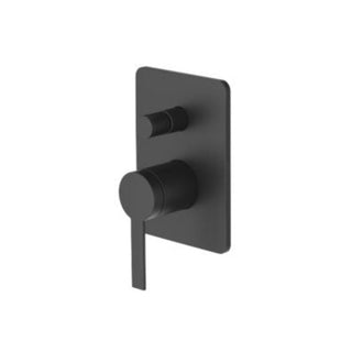 Greens Optima Shower/Bath Diverter Mixer Trim Only - Matte Black - 1920097