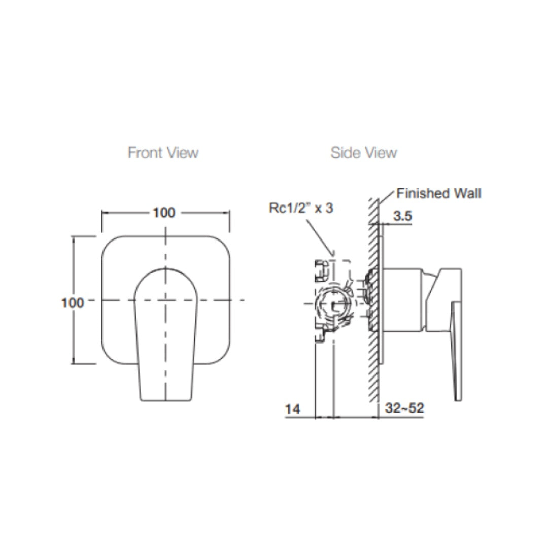 Kohler Taut Shower/Bath Mixer - Chrome 27914A-CP