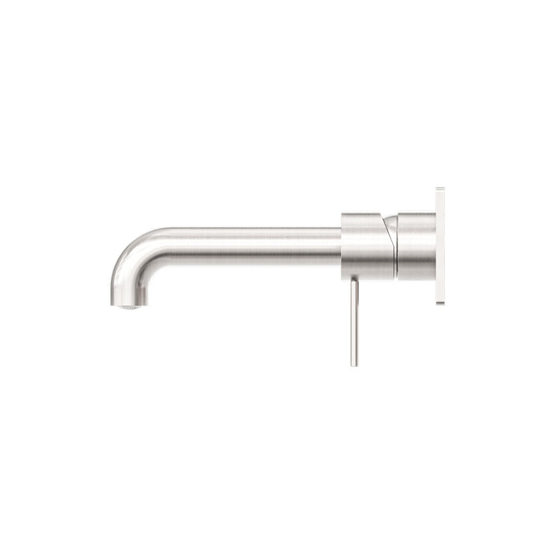 Nero Mecca Wall Basin/Bath Mixer 120mm - Brushed Nickel