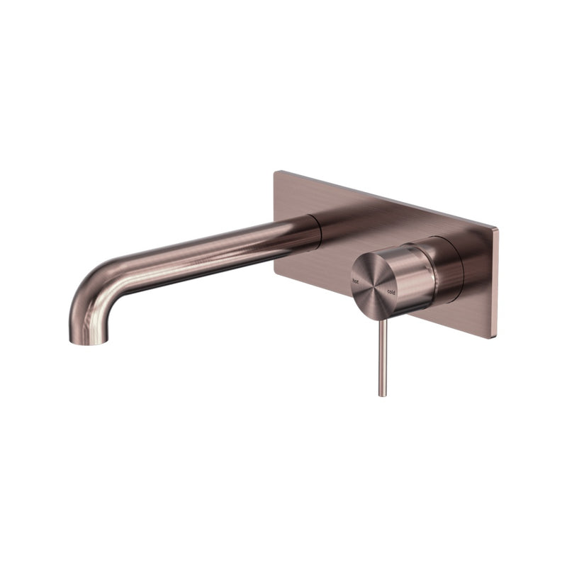 Nero Mecca Wall Basin/Bath Mixer 160mm - Brushed Bronze