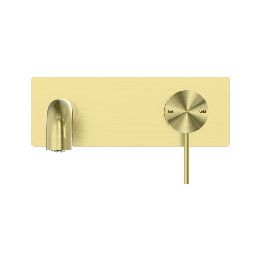 Nero Mecca Wall Basin/Bath Mixer 160mm - Brushed Gold - NR221910a160BG