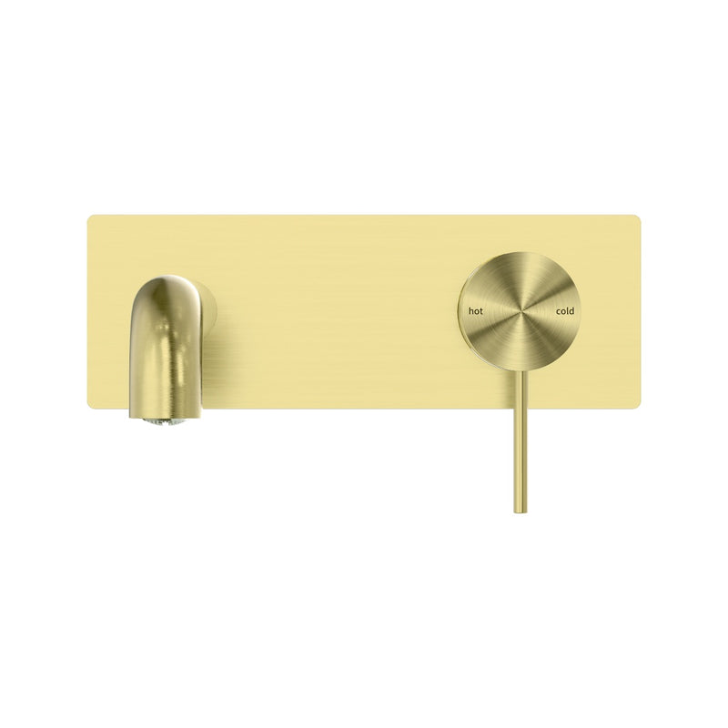 Nero Mecca Wall Basin/Bath Mixer 160mm - Brushed Gold