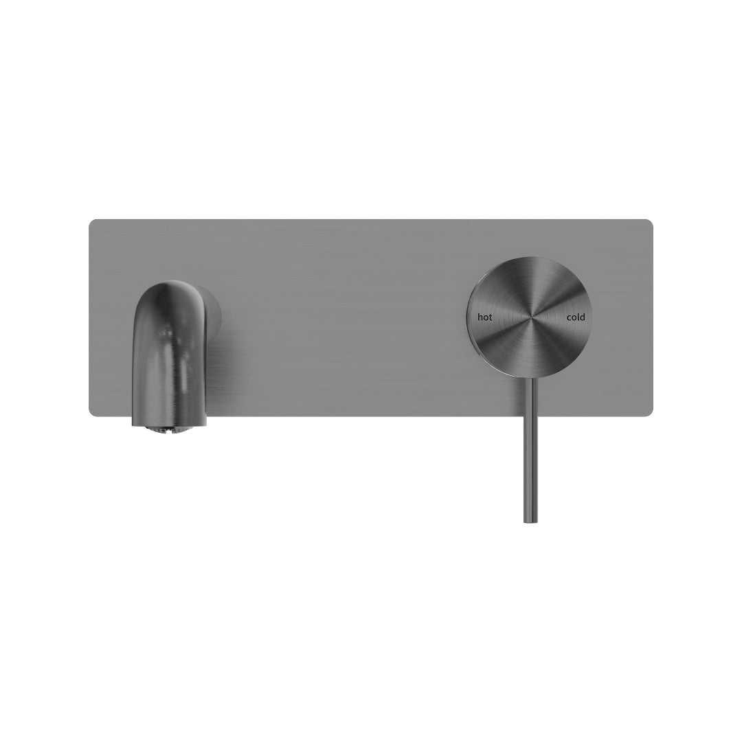 Nero Mecca Wall Basin/Bath Mixer 185mm - Gun Metal - NR221910a185GM