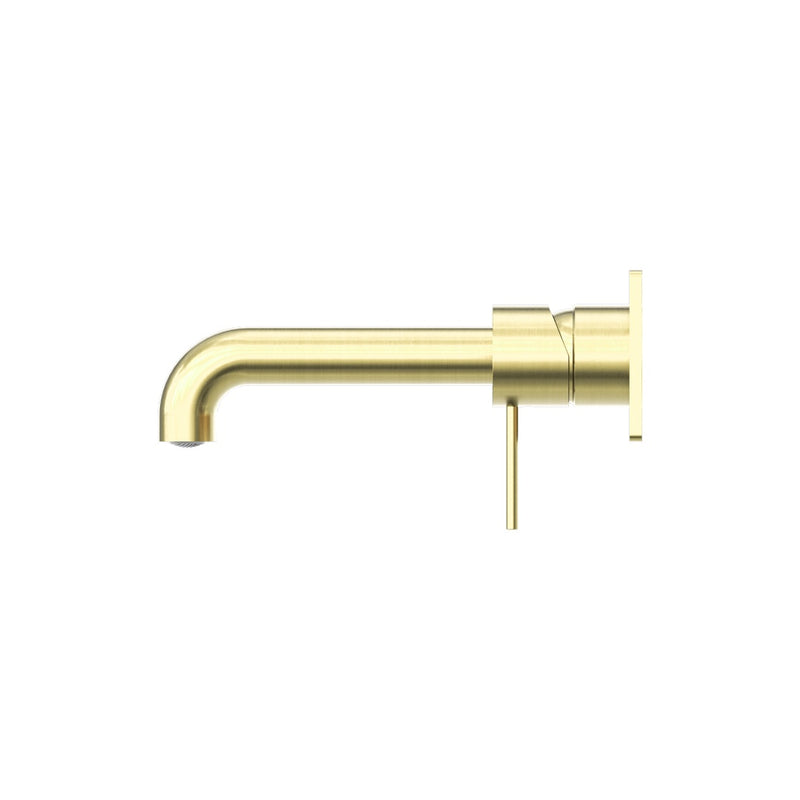 Nero Mecca Wall Basin/Bath Mixer 230mm - Brushed Gold