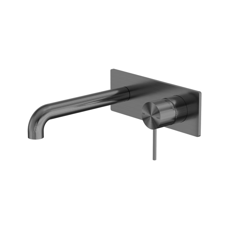 Nero Mecca Wall Basin/Bath Mixer 230mm - Gun Metal