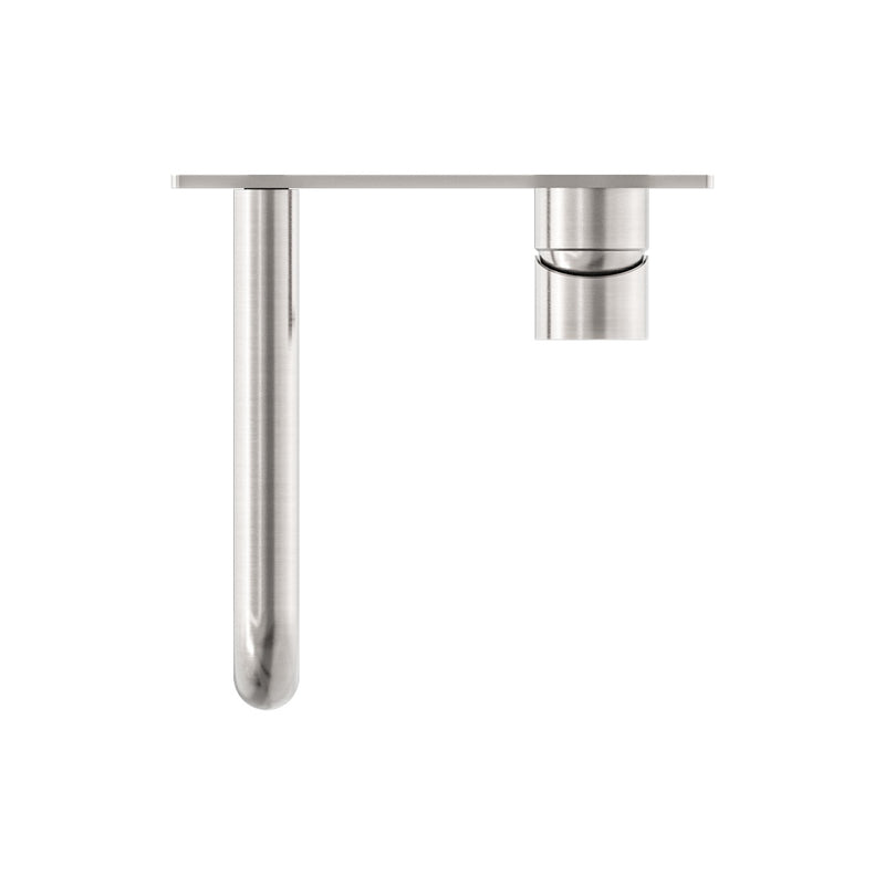 Nero Mecca Wall Basin/Bath Mixer 260mm - Brushed Nickel