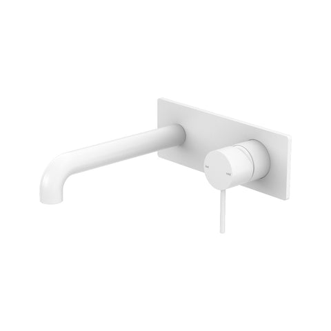 Nero Mecca Wall Basin/Bath Mixer 260mm - Matte White