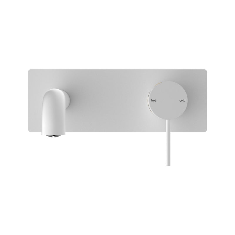 Nero Mecca Wall Basin/Bath Mixer 260mm - Matte White