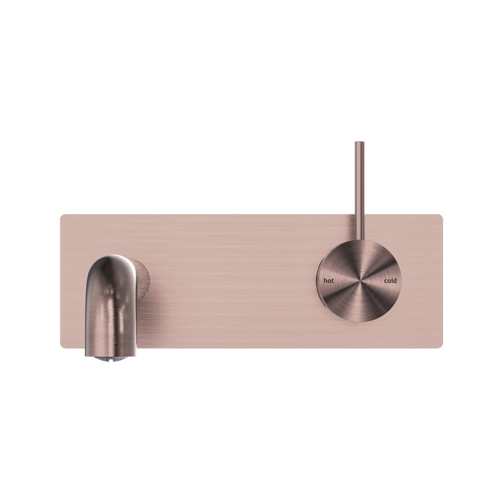 Nero Mecca Wall Basin/Bath Mixer Handle Up 120mm - Brushed Bronze - NR221910b120BZ