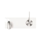 Nero Mecca Wall Basin/Bath Mixer Handle Up 120mm - Brushed Nickel - NR221910b120BN