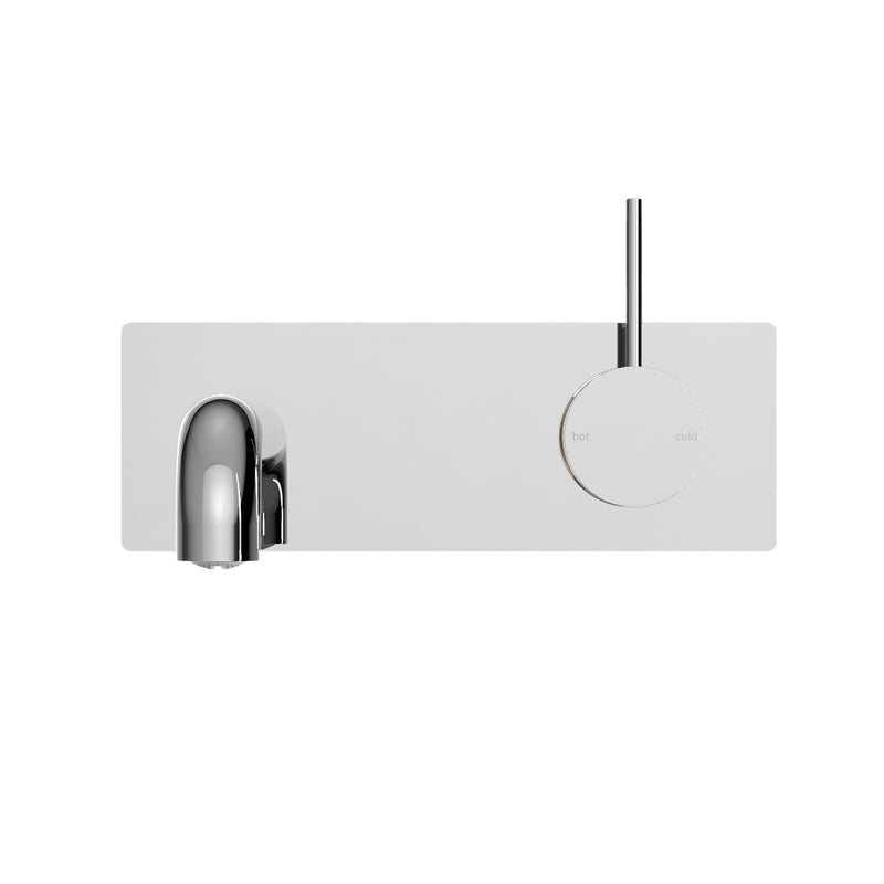 Nero Mecca Wall Basin/Bath Mixer Handle Up 120mm - Chrome